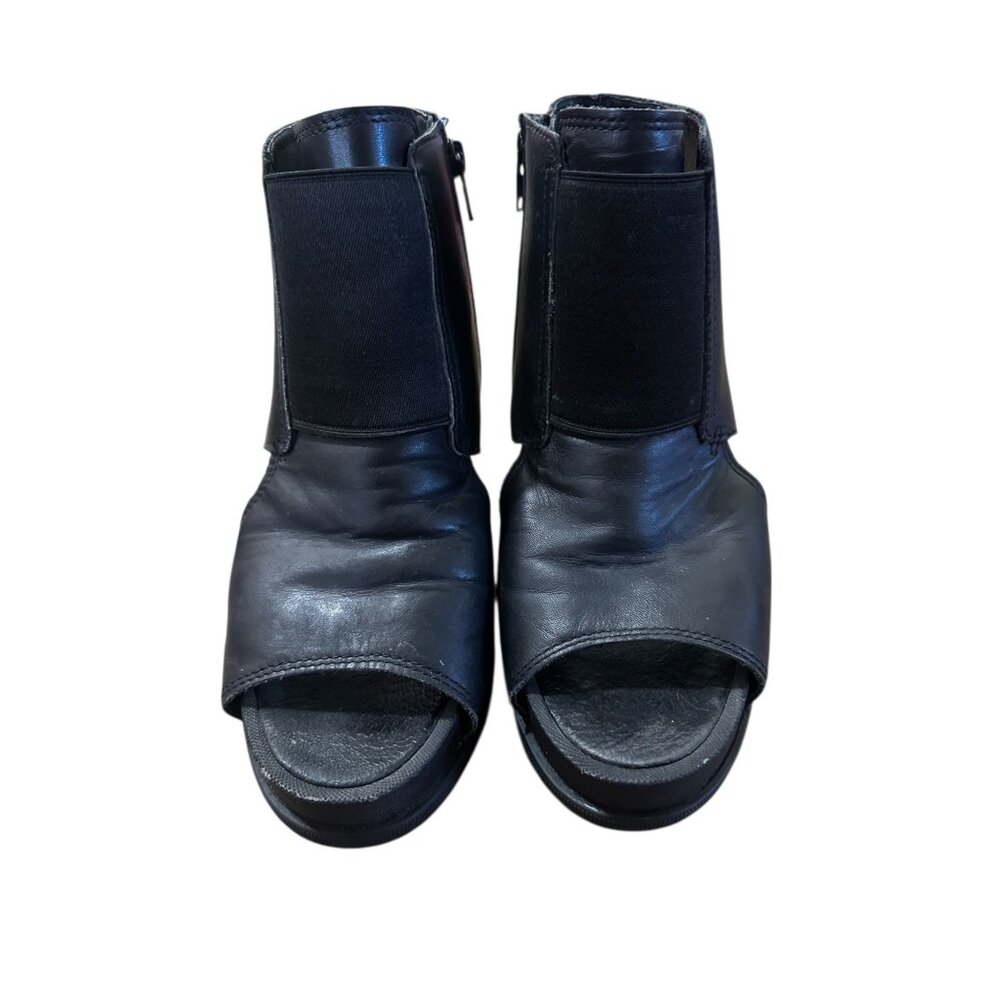 Sorel Joanie II Bootie Platform Sandals Womens 9 Black Cut Out Comfort Zipper - Picture 5 of 14